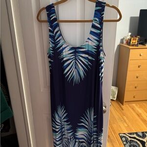 Tommy Bahama Tropical Blue Sleeveless Dress. Worn Once.